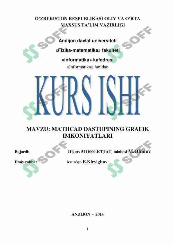 MATHCAD DASTUPINING GRAFIK