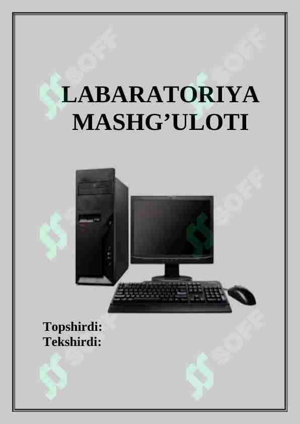 Ma`lumotlar bilan ishlash