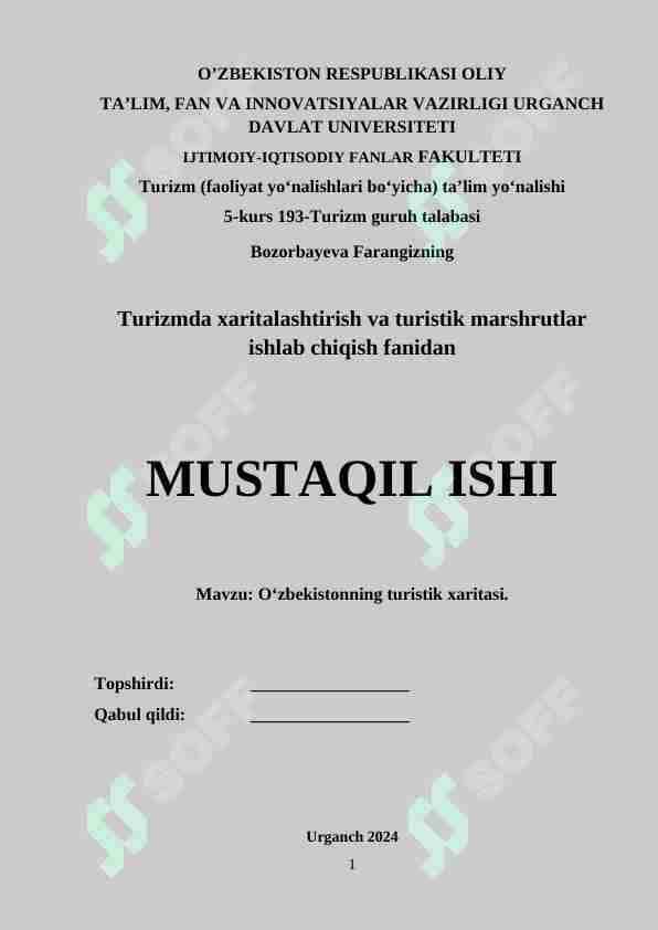 O‘zbekistonning turistik xaritasi
