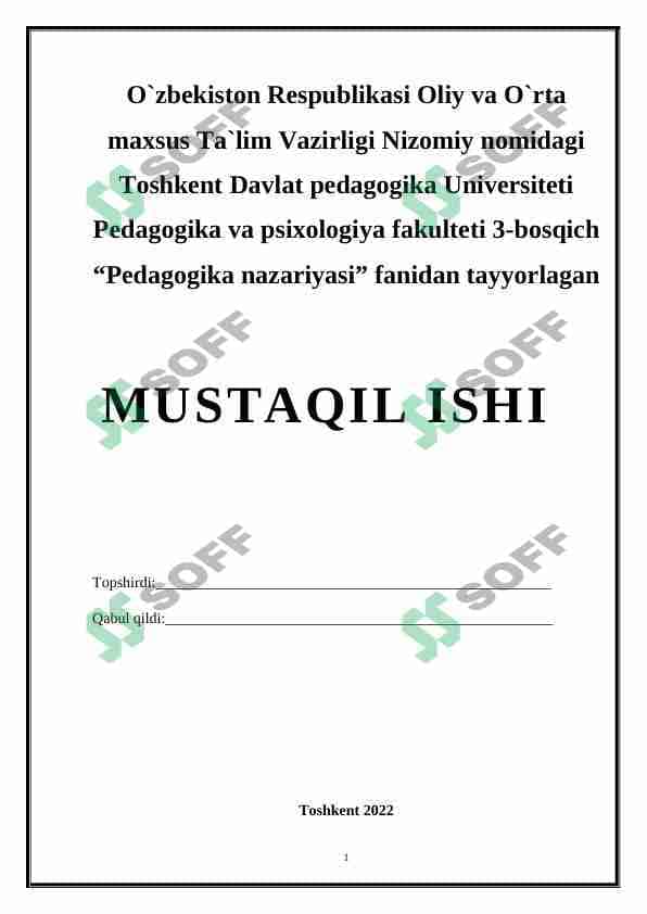 PEDAGOGIK NAZOKAT MASALALARINING TARIXIY TARAQQIYOTI