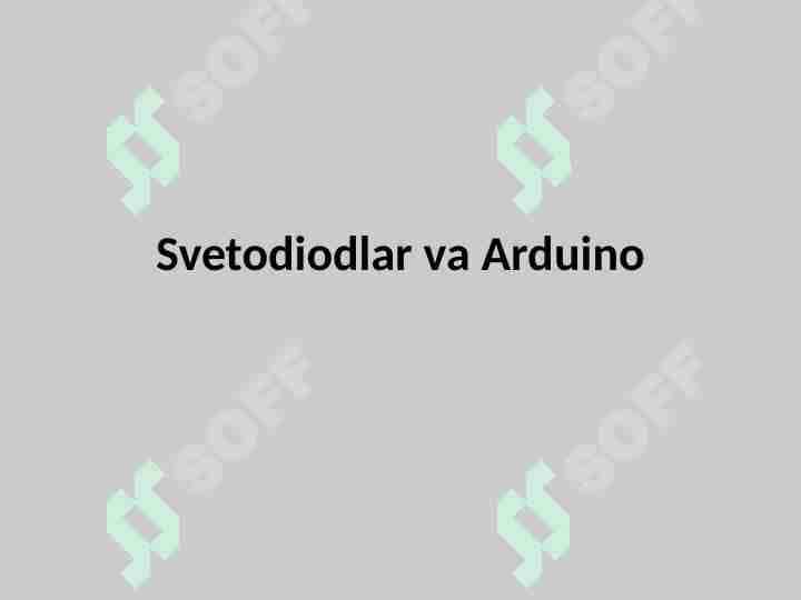 Svetodiodlar va Arduino
