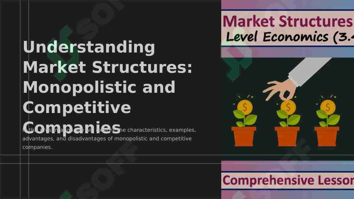 Understanding Market Structures Monopolistic and Competitive Companies