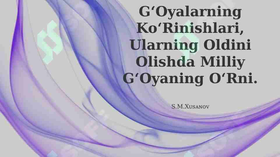 Yot Va Zararli G‘Oyalarning Ko‘Rinishlari, Ularning Oldini Olishda Milliy G‘Oyaning O‘Rni.