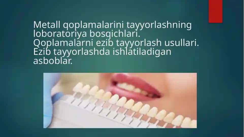 Metall qoplamalarini tayyorlash