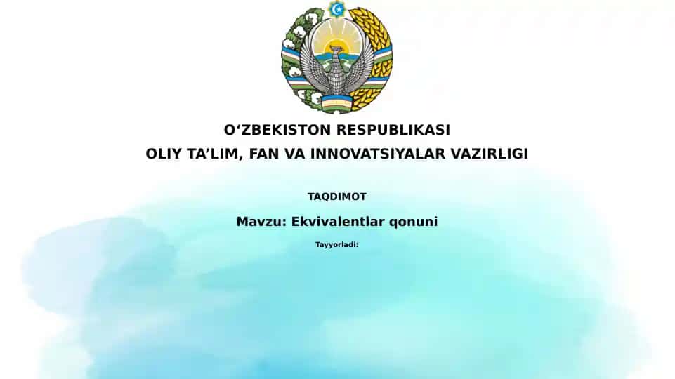Ekvivalentlar qonuni