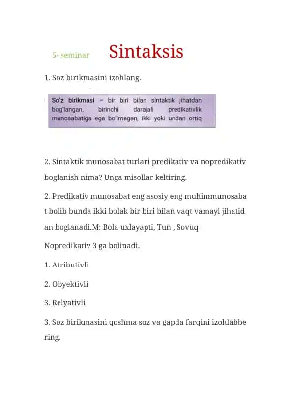 Sintaksis Seminar