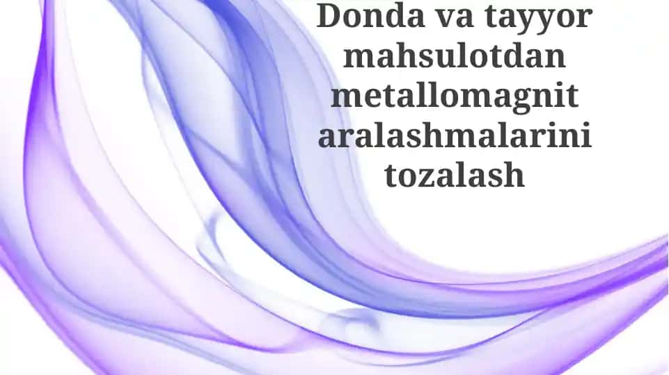 Metall-magnit aralashmalarni tozalash usullari