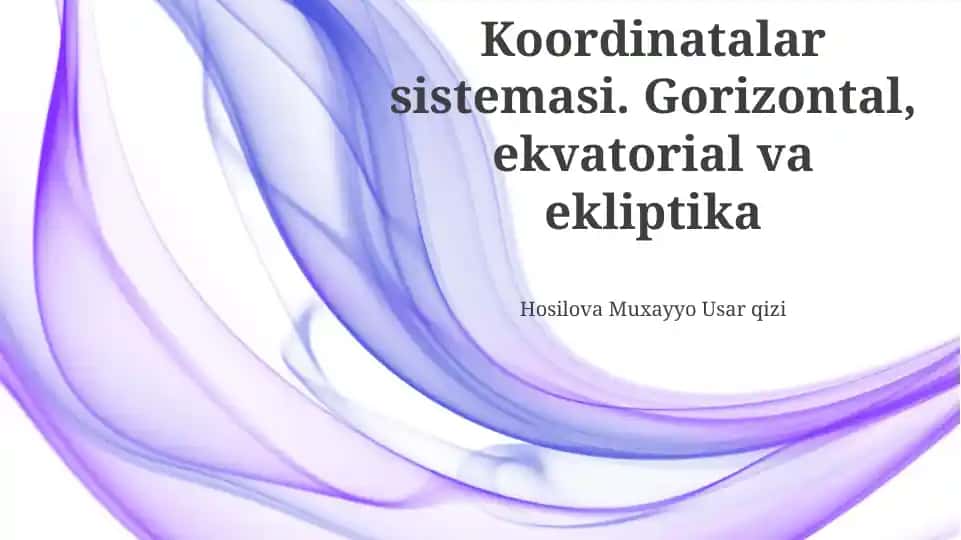 Koordinatalar sistemasi