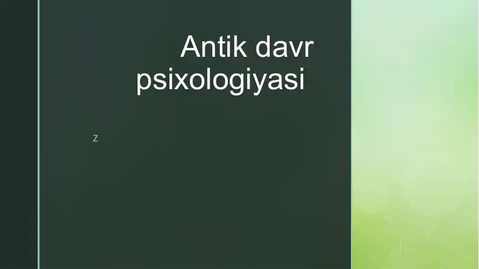 Antik davr psixologiyasi