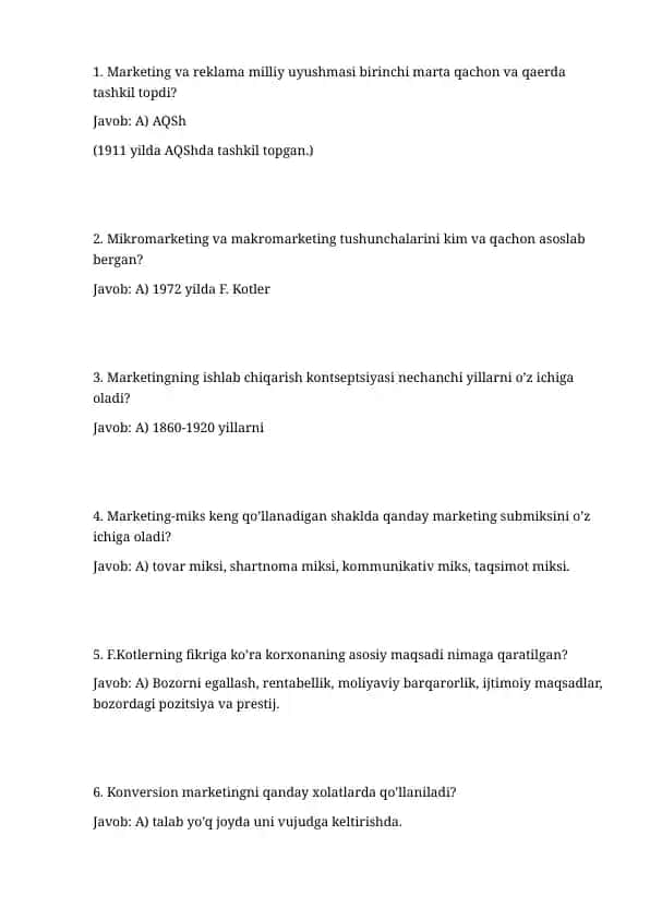 Marketing va reklama milliy uyushmasi birinchi marta qachon va qaerda tashkil topdi?