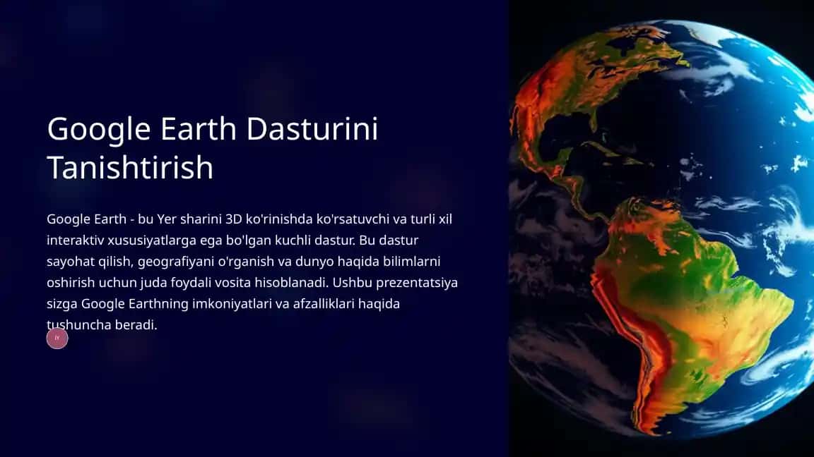 Google Earth Dasturini Tanishtirish
