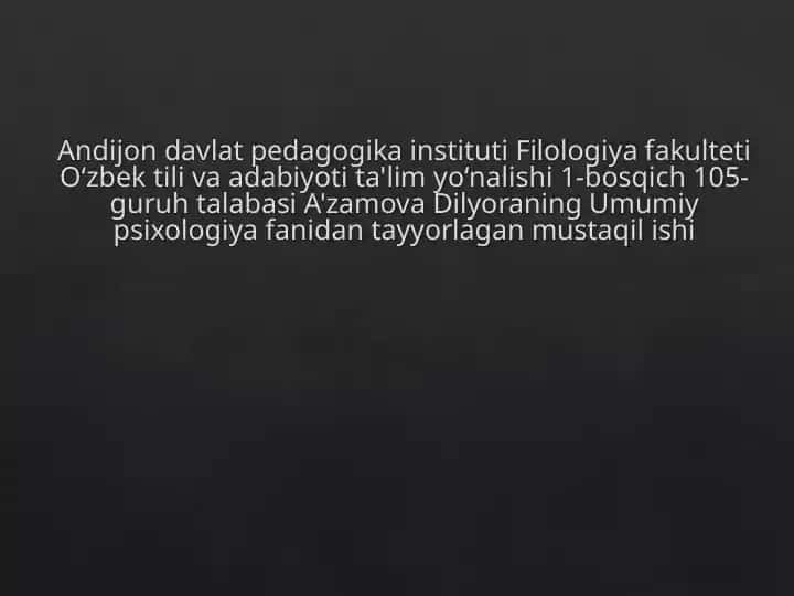 Ilk bolalik davri psixologiyasi