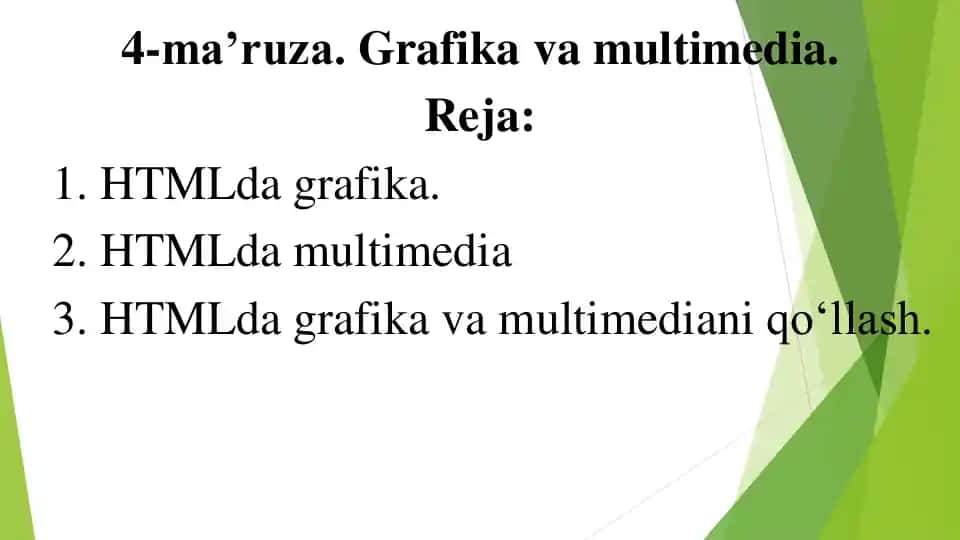 Grafika va multimedia