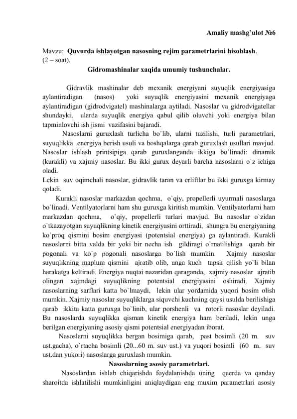 Gidro nasoslar