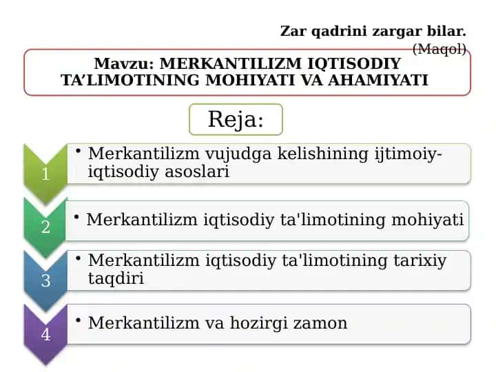Merkantilizm ta'limoti