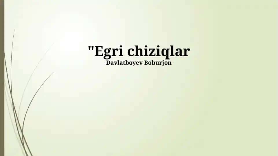 Egri chiziqlar