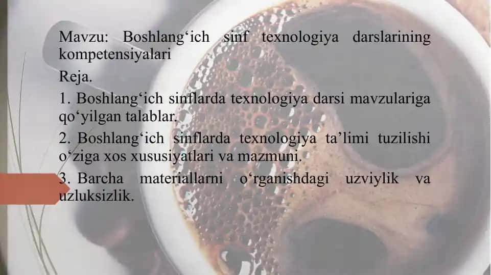 Boshlang‘ich sinf texnologiya darslari