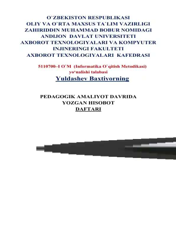 Информатика O`qitish Metodikasi