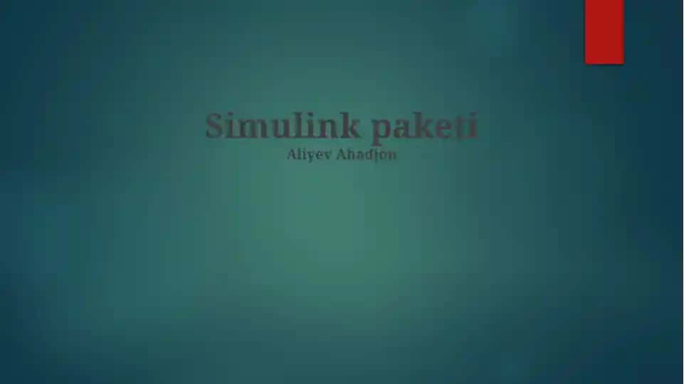 Simulink paketi