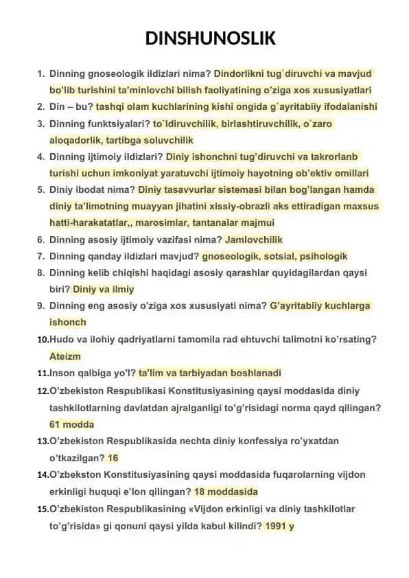 Dinshunoslik