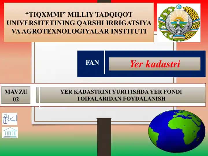 Yer Kadastrini Yuritishda Yer Fondi Toifalari