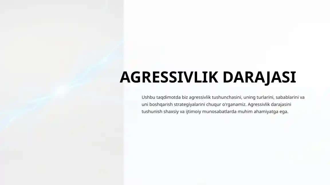 Agressivlik Darajasi