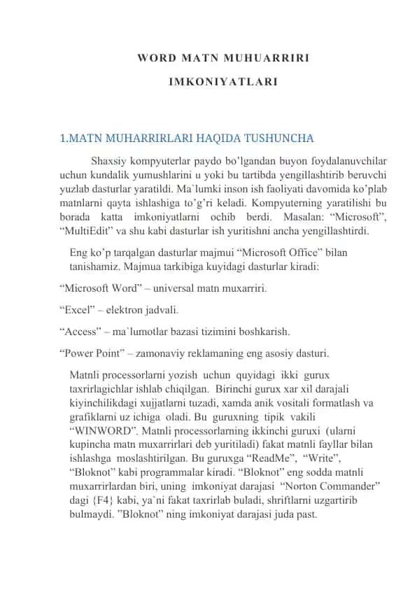 Microsoft Word