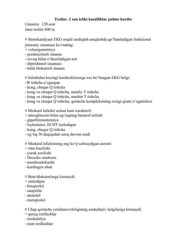 Kardiovaskulyar sinov matn biologiyasi