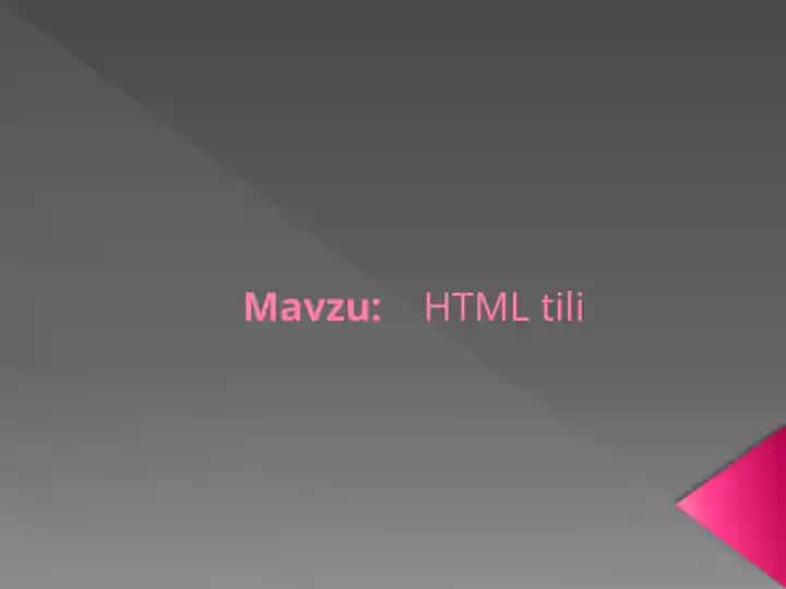 HTML tili