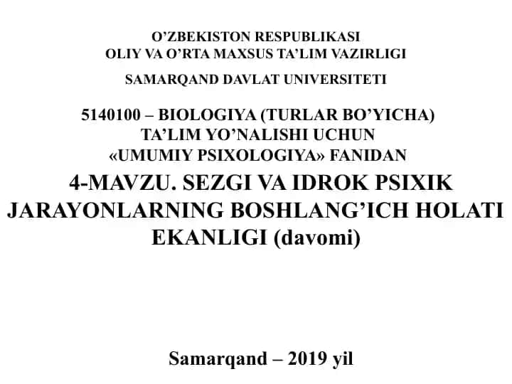 Umumiy Psixologiya