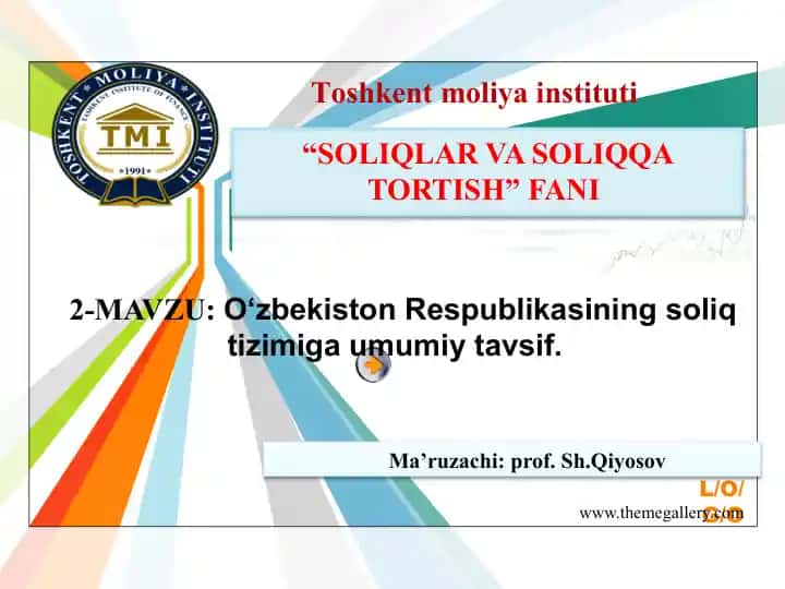Soliqlar va soliqqa tortish