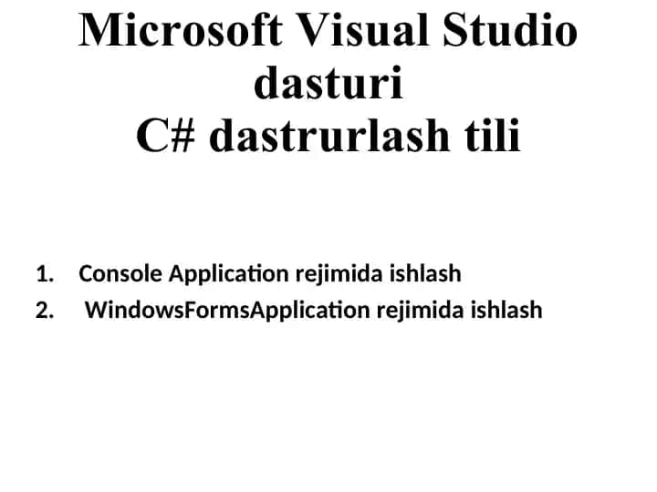 Microsoft Visual Studio