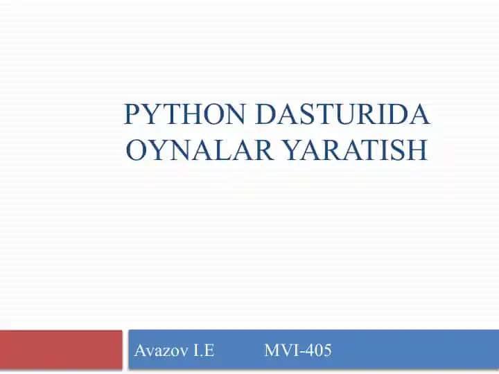 Python dasturida oynalar yaratish