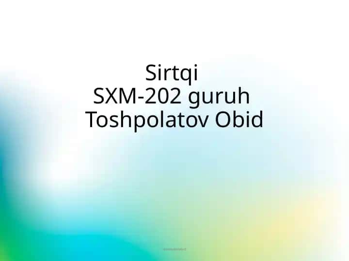 Atmosfera haqida umumiy tushuncha