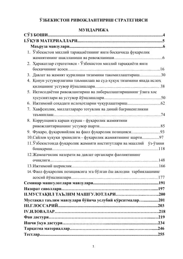 O'zbekiston rivojlanish strategiyasi