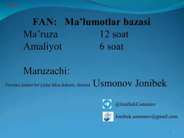 Ma’lumotlar bazasi