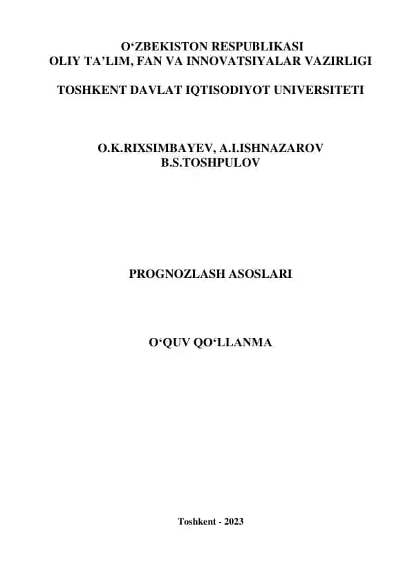 Prognozlash asoslari