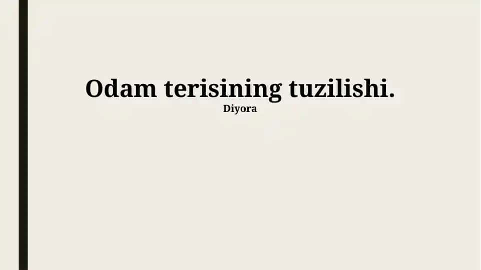 Odam terisining tuzilishi