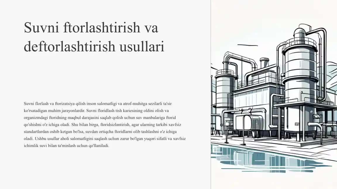 Suvniftorlashtirish va deftorlashtirish usullari