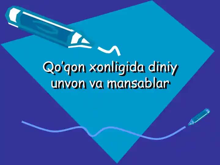 Qo’qon xonligida diniy unvon va mansablar