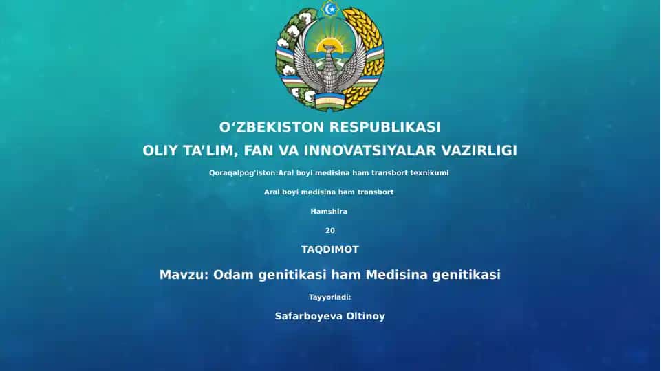 Inson genitikasi ham Medisina genitikasi