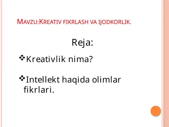 Kreativlik va fikrlash