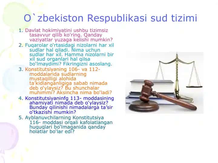 O`zbekiston Respublikasi sud tizimi