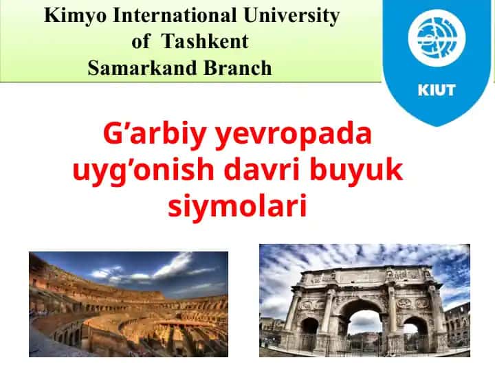 G’arbiy yevropada uyg’onish davri buyuk siymolari