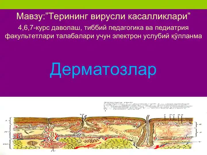 Терининг вирусли касалликлари-вирусли дерматозлар
