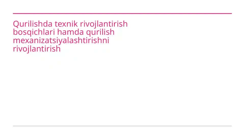 Texnik rivojlantirish bosqichlari