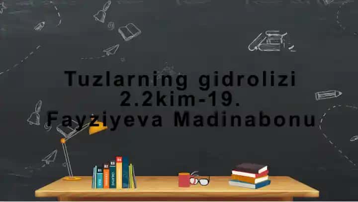 Tuzlar gidrolizi