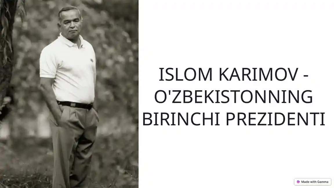 Islom Karimov - O'zbekistonning birinchi prezidenti