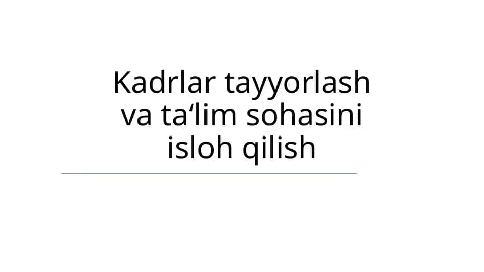 O'zbekistonda yoshlar siyosati: hozirgi holat va istiqbollar