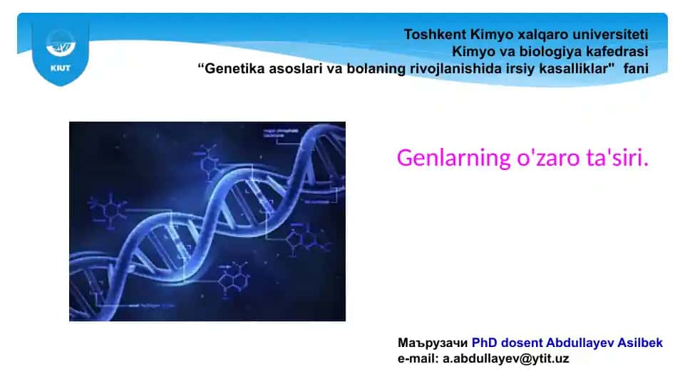 Genlarning o'zarota'siri